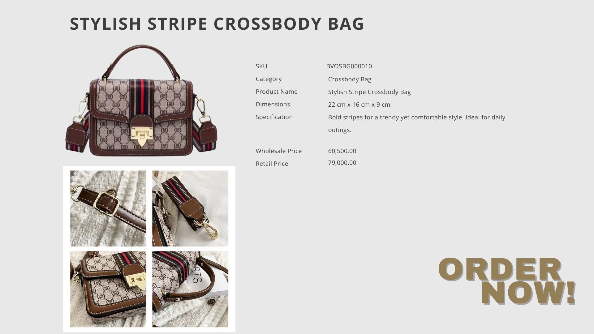 Stylish Stripe Crossbody