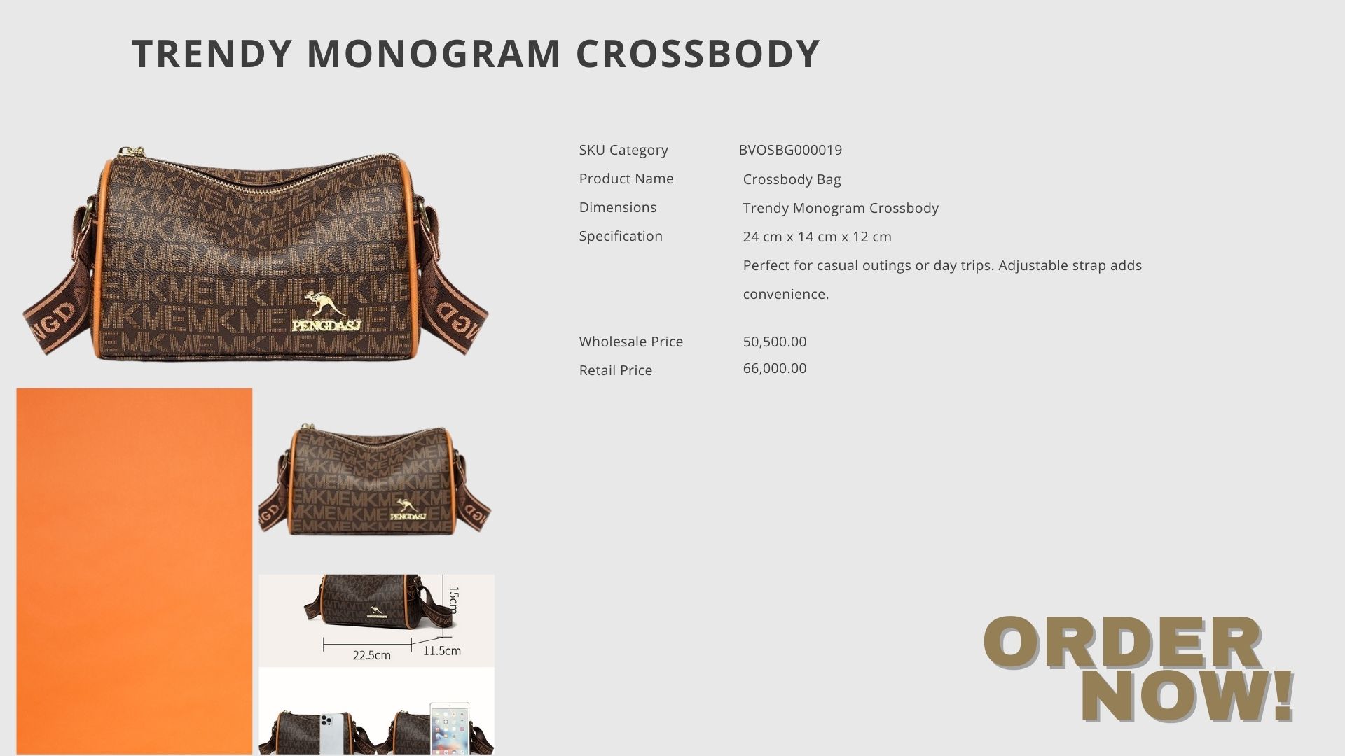Trendy Monogram Crossbody