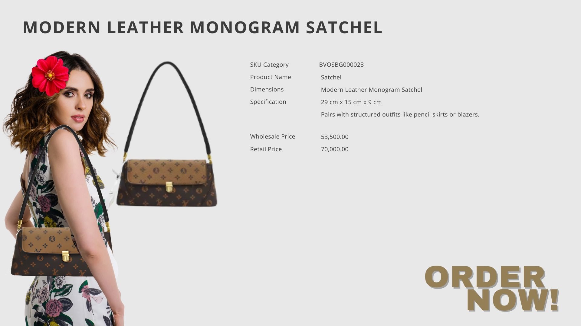 Modern Leather Satchel