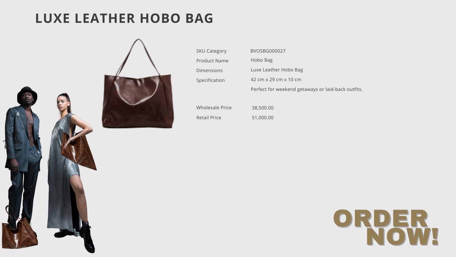 Luxe Leather Hobo (Large)