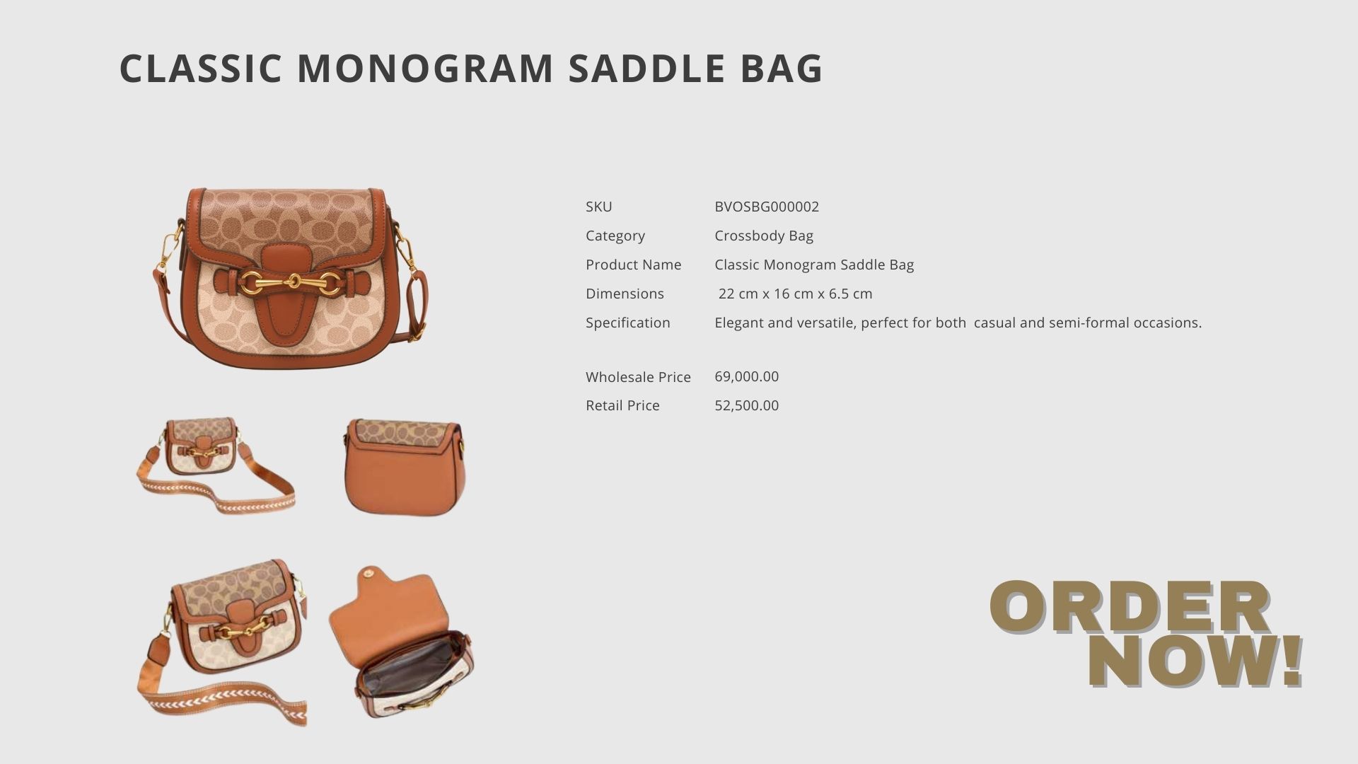 Classic Saddle Bag