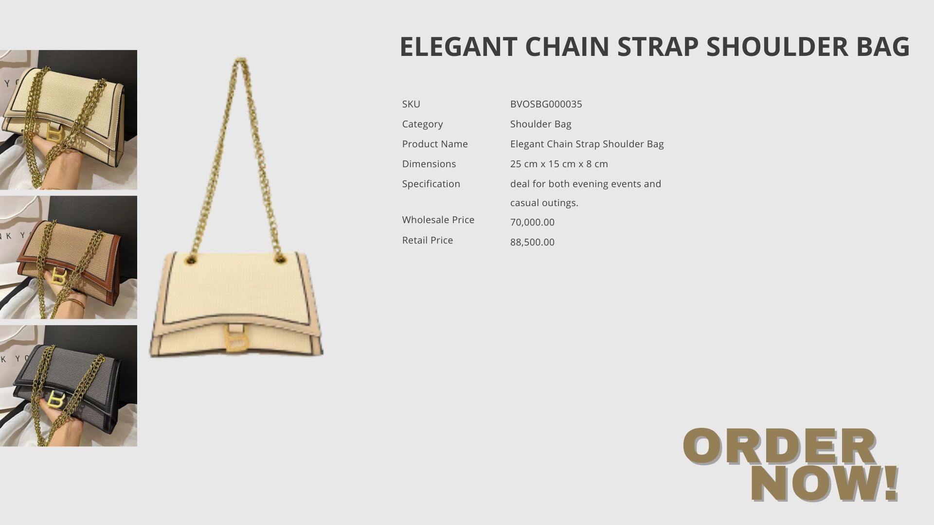 Elegant Chain Strap Shoulder