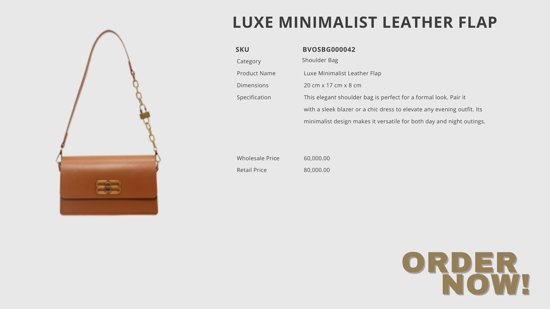 Luxe Minimalist Leather Flap