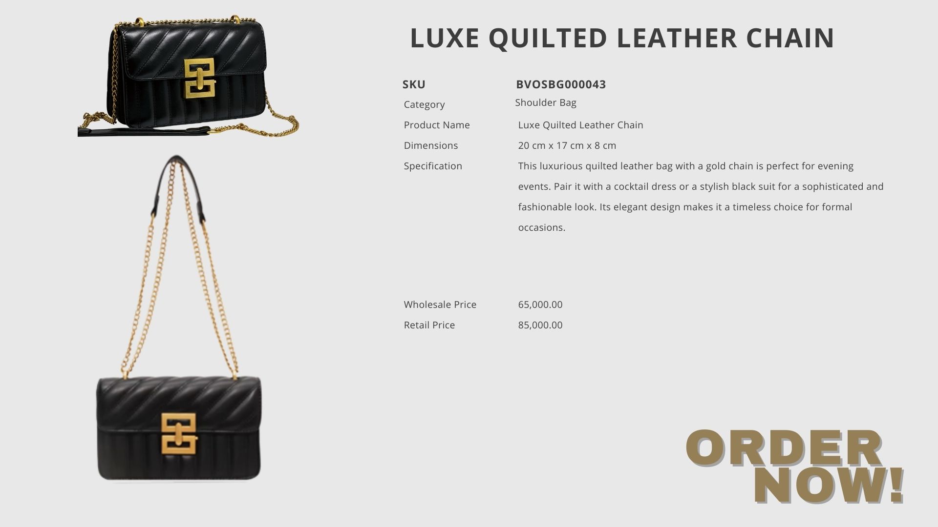 Luxe Quilted Leather Chain