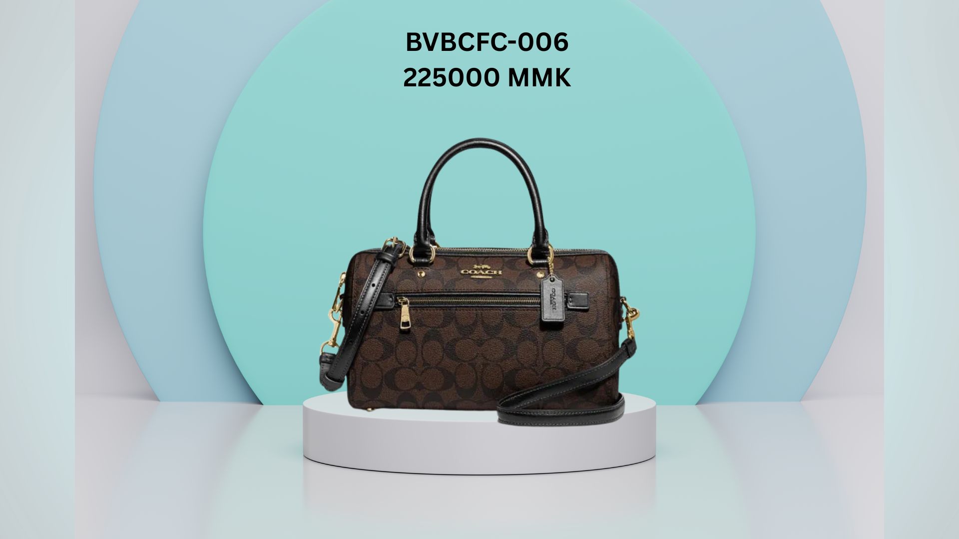 Coach-Style Monogram Handbag