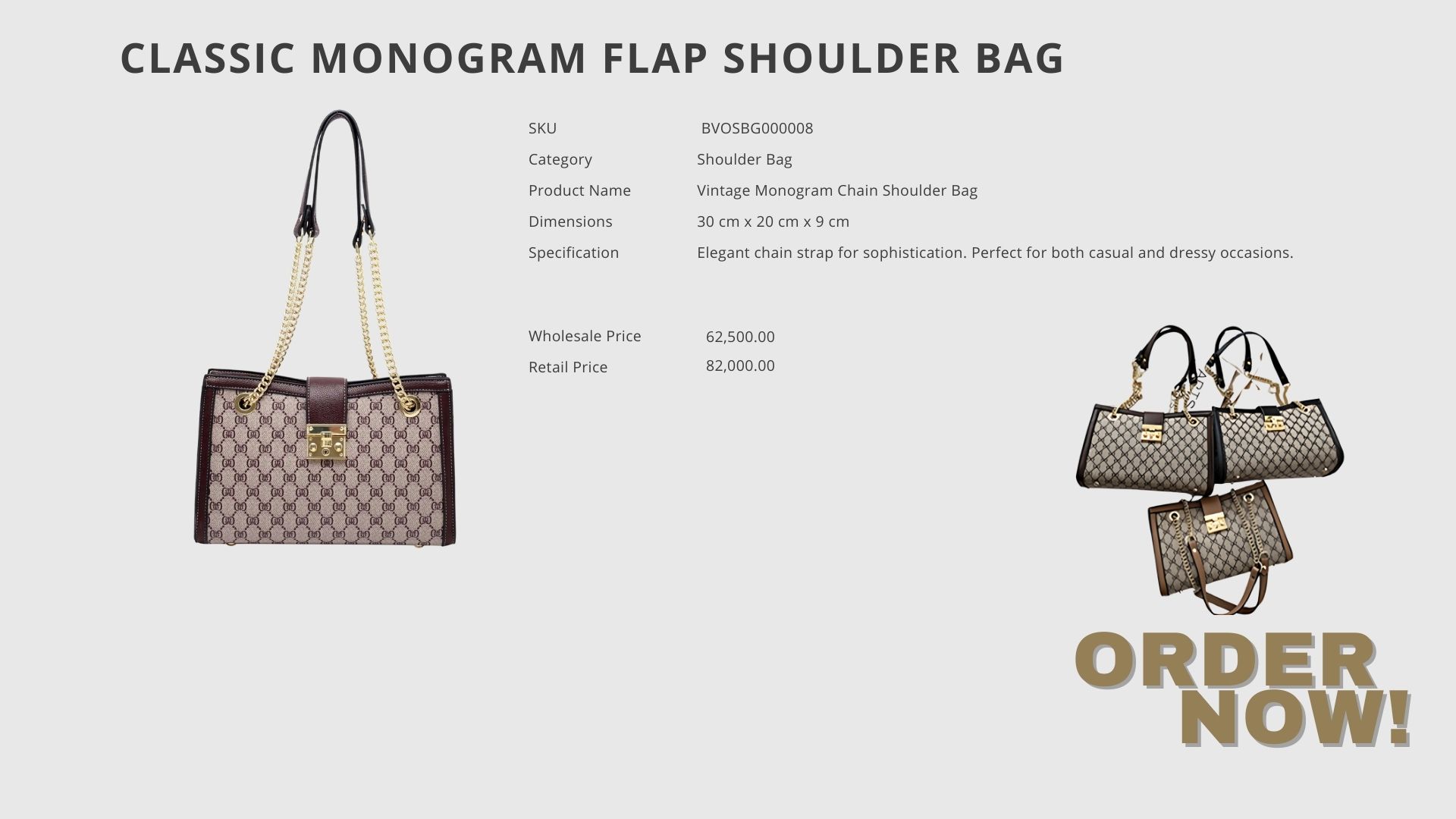 Vintage Chain Shoulder Bag